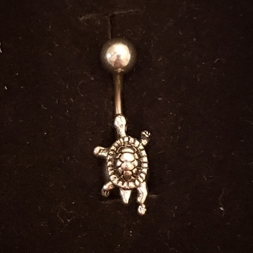 Silver Turtle Belly Ring NWOT